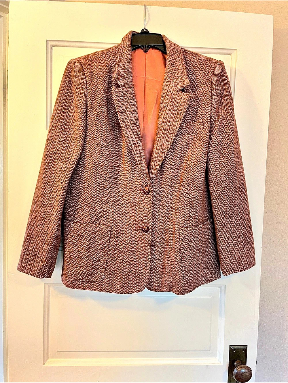 Women's Brown Houndstooth Blazer
